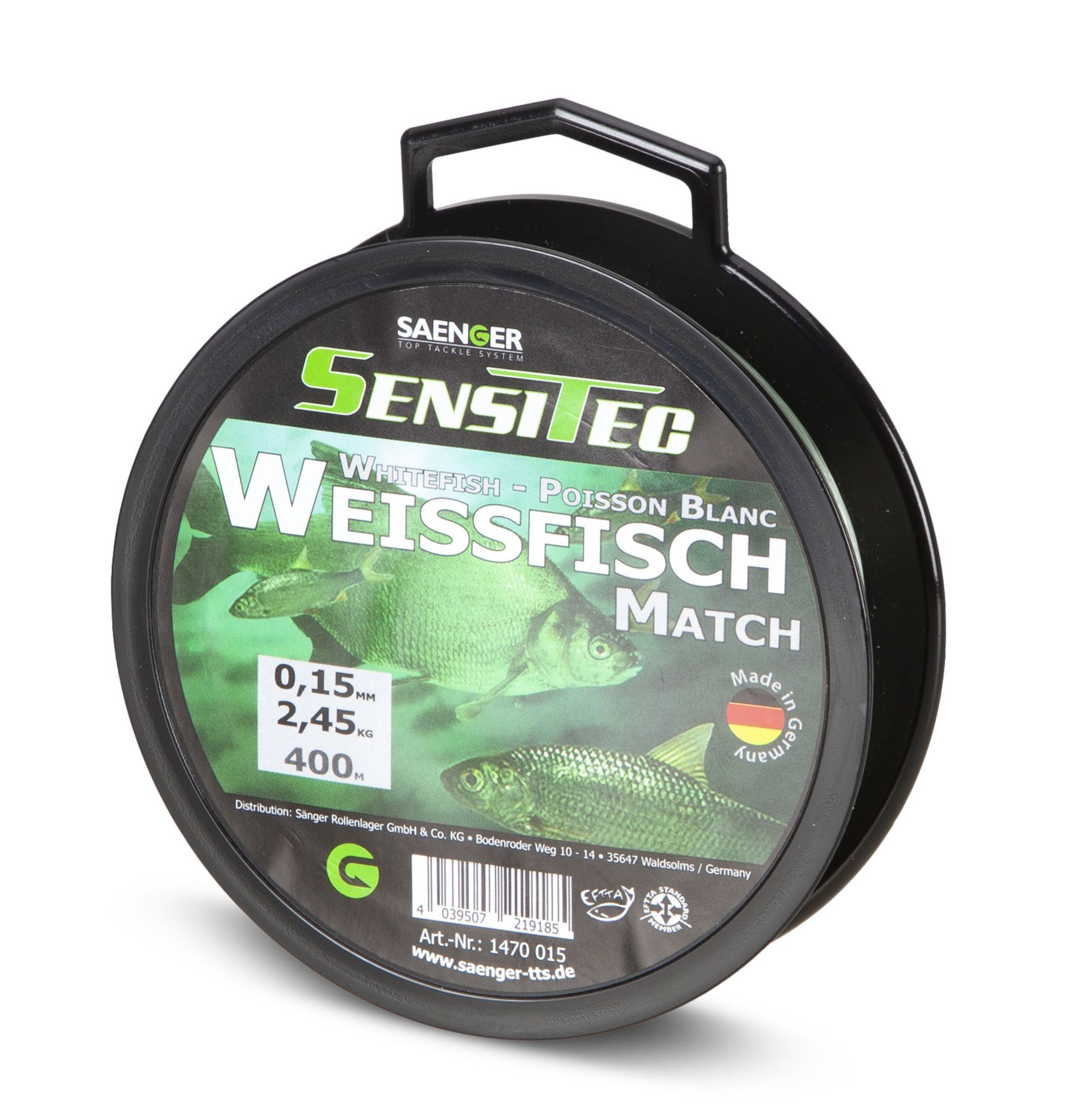 Sensitec Match Weißf. limpid green 400 m 0,18mm