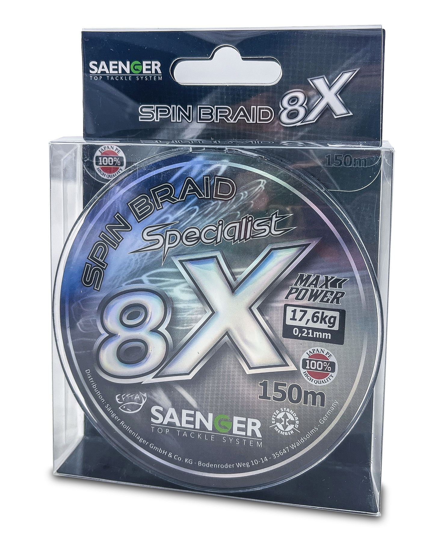 Sänger SAE 8 X Spec. Spin Smoke 150m 0,12mm/9,70kg